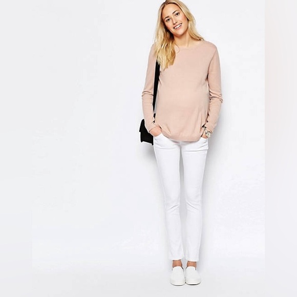 ISABELLA OLIVER white over the belly maternity jean size 3 (US 8) - Picture 1 of 5